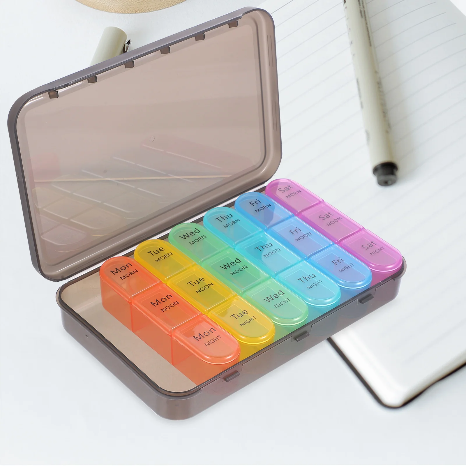 

Большая аптечка, портативный компактный органайзер для лекарств, съемный прочный износостойкий домашний футляр для ежедневного использования с несколькими сетками