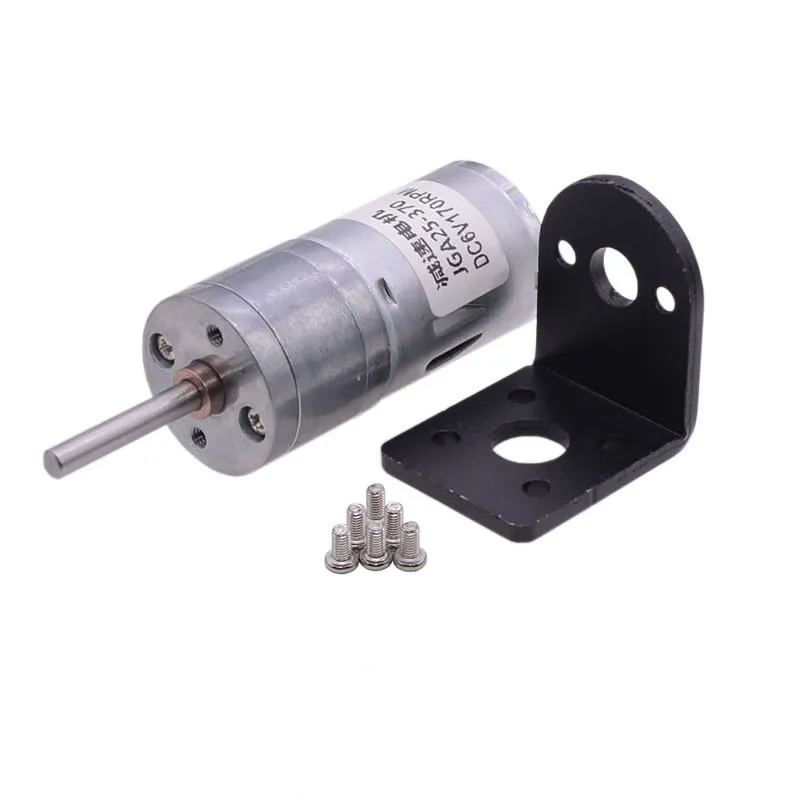 

370 DC reduction motor 6V12V24V nest breaker Intelligent vehicle robot motor long shaft positive and negative rotation