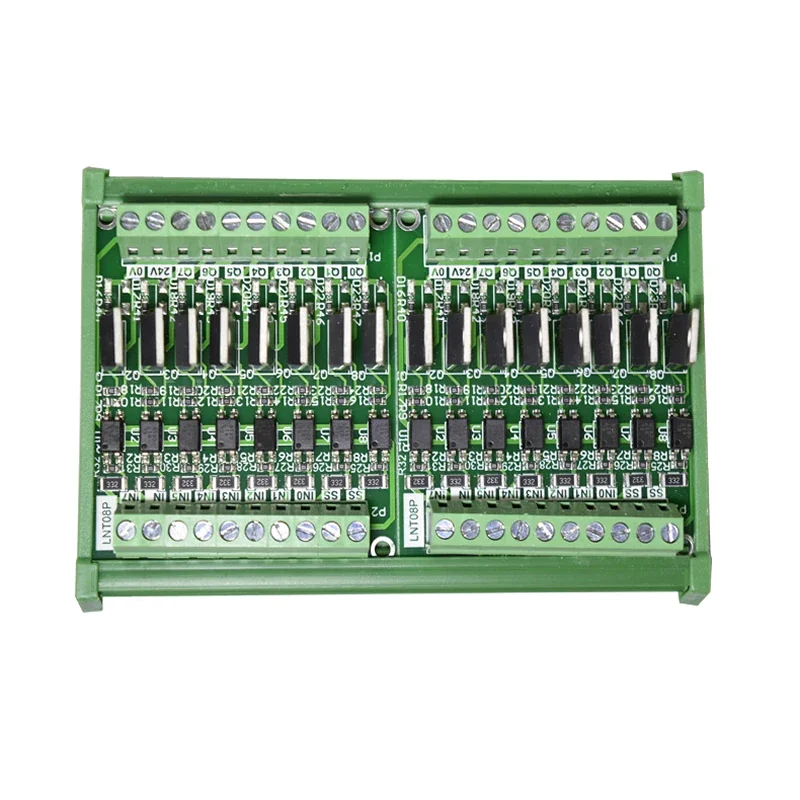 Transistor optocoupler isolation board 16 channels PLC amplifier board Positive/negative input Output PNP 5V 12-24V