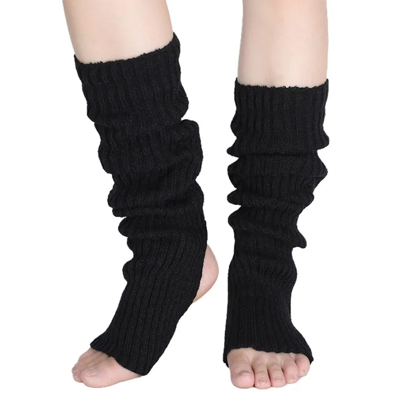 Girls Female 50cm Knitted Leg Warmers Women Yoga Boot Socks Warm Leg Cover for Gym Fitness Dance Ballet Exercising