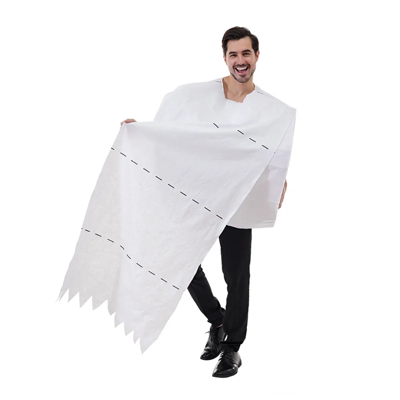 

Giant Toilet Paper Roll Adult Costume Hilarious Costume for Men & Women Big Roll Of Toilet Tissue Costume One