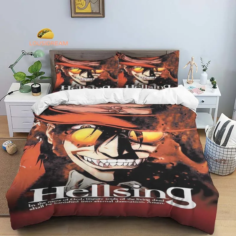 Hellsing Ultimate Sheets Quilt Covers Bedding Dormitory Sheets Three-piece Bedding Set Three-piece Soft Warm Bedding Set