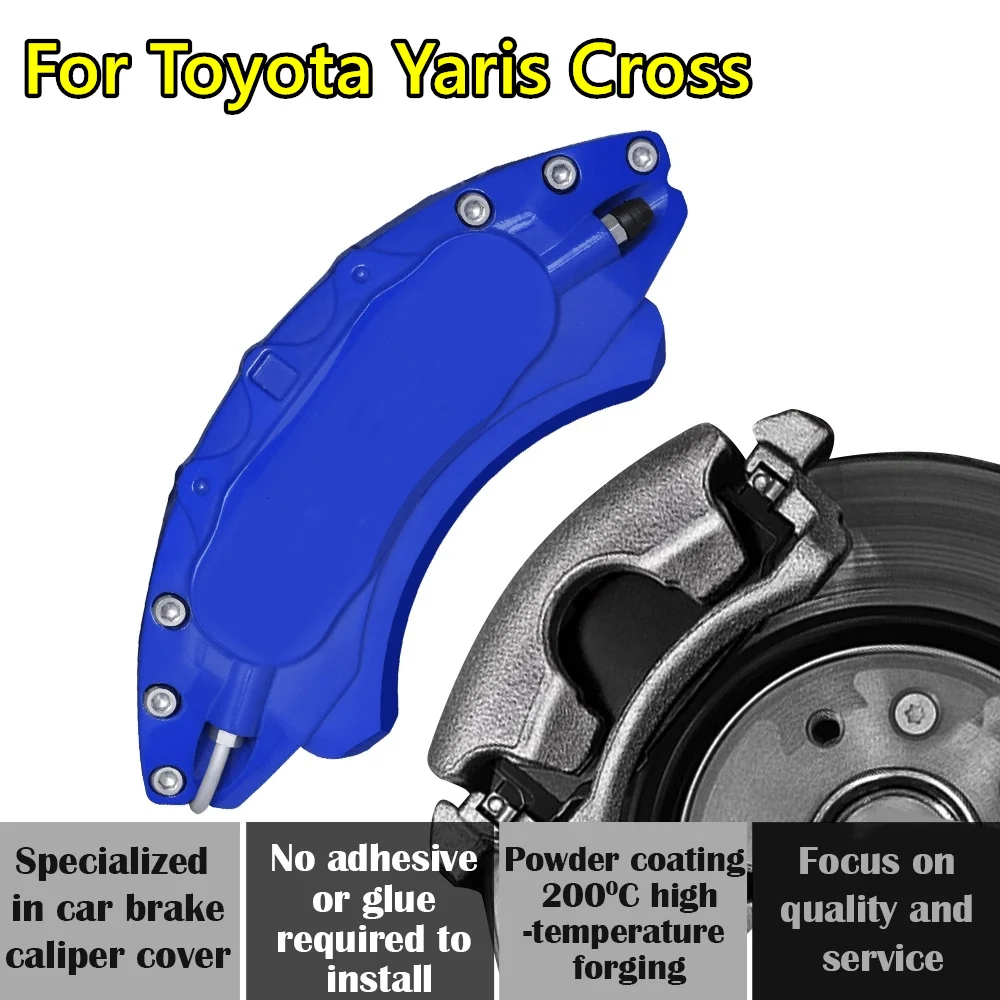 For Toyota YARiS Cross Car Brake Caliper Cover Aluminum Alloy Metal Kit Fit 1.5L 1.5E 1.5G 1.5S 1.3L 1.3E