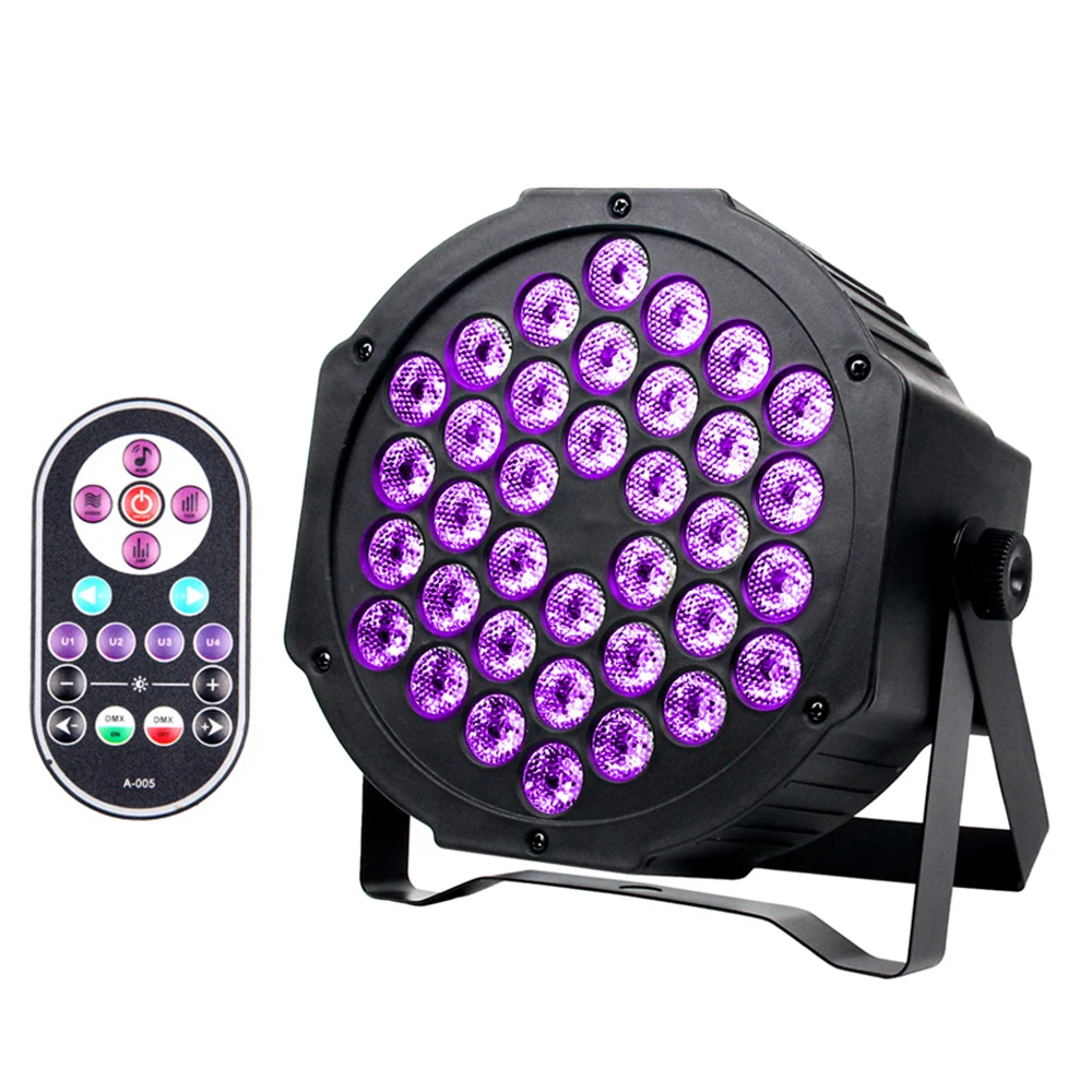 12/18/36LEDs مصباح موازي المستوى DJ ديسكو UV المرحلة تأثير الضوء مع DMX512 لعيد الميلاد الزفاف عيد ميلاد المنزل إضاءة حفلات الديكور