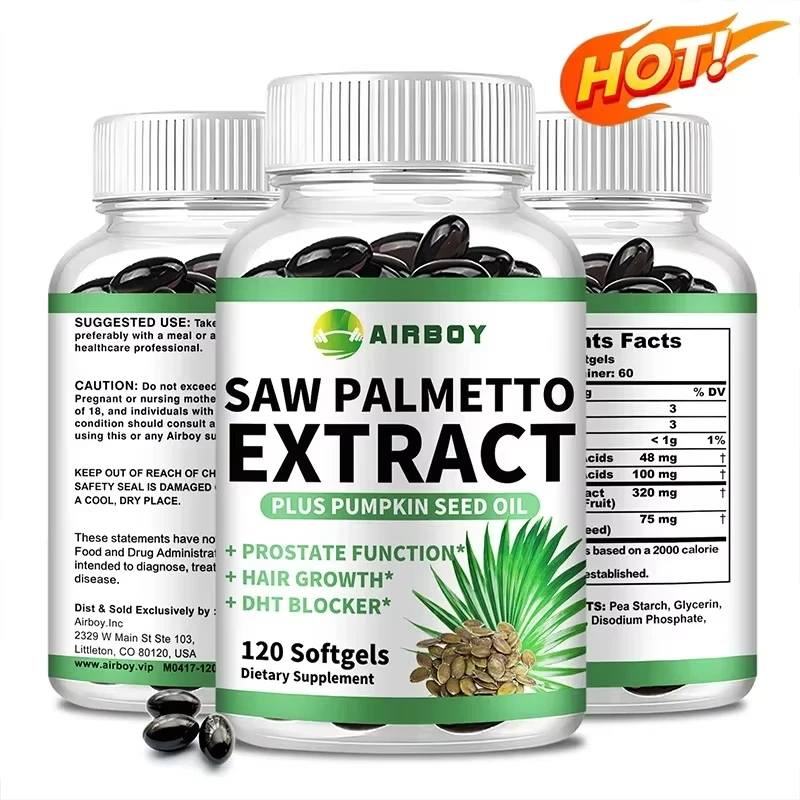 

Saw Palmetto - Prostate Support, Prevents Hair Loss, Urinary Tract Health, Promotes Hair Growth