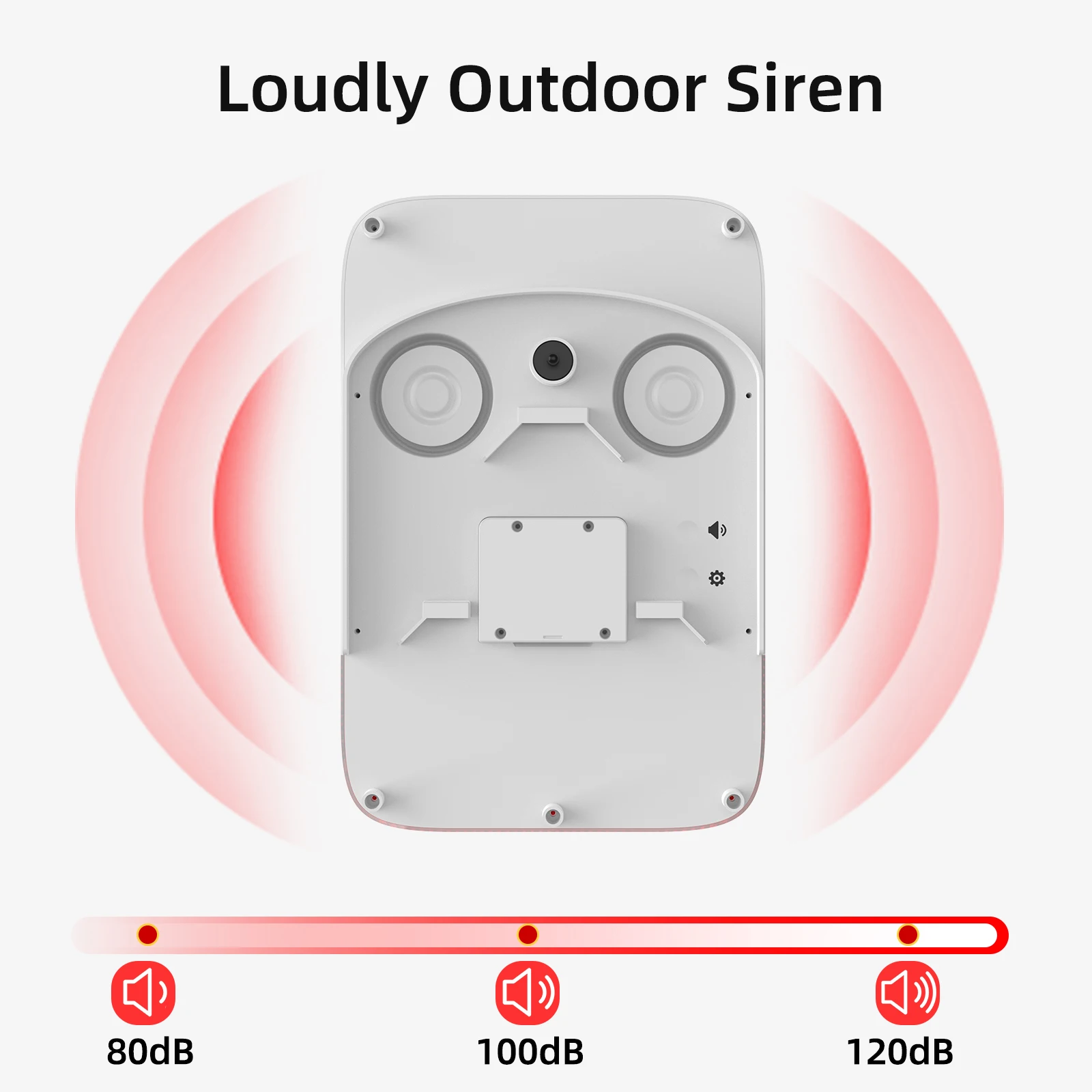 CPVAN Smart Tuya Outdoor Siren Wireless WIFI Home Alarm High Decibel Waterproof Built-in 5000mAh Battery With Door Sensor/RC