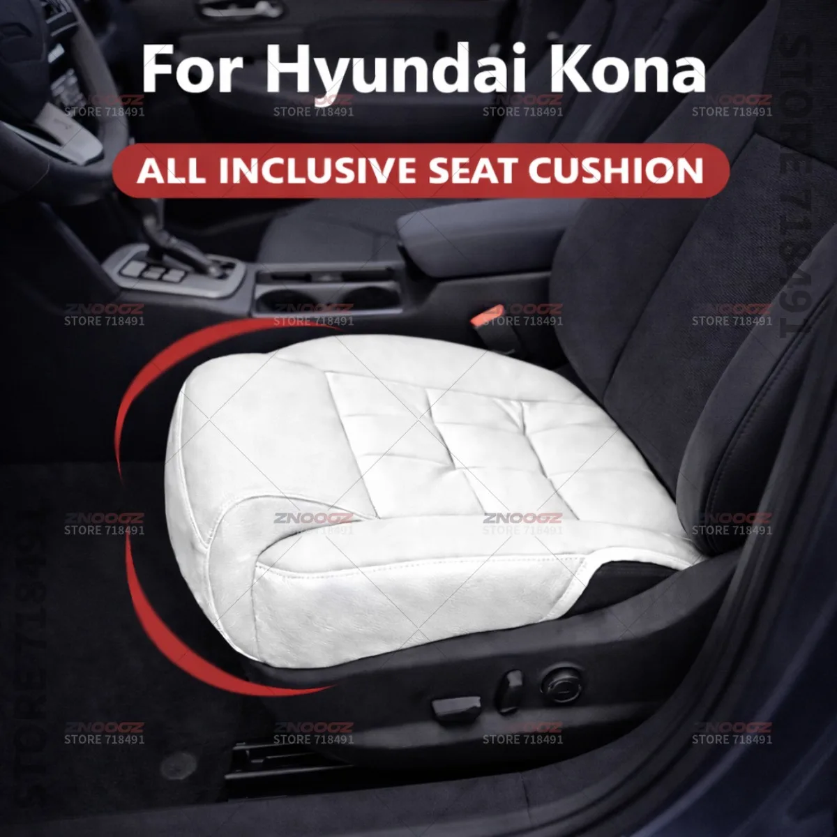 

Car Seat Leg Support Extension Seat Cover Memory Foam Extender Cushion Interior Accessories For Hyundai Kona