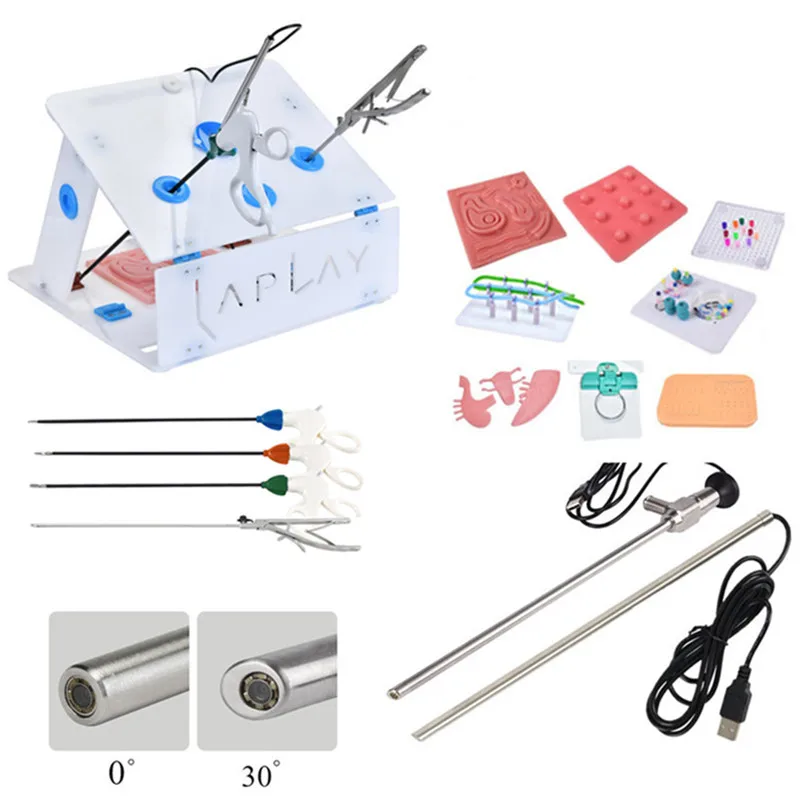 Laparoscopy simulation practice equipment set scissors,needle holder laparoscopy teaching practice equipment