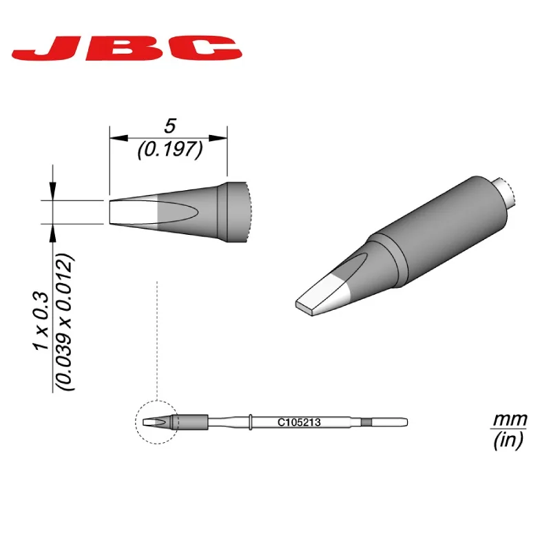 Original JBC C105 NANO Soldering Iron Tip C105-107 C105-112 C105-213 C105-214 For Genuine JBC NASE-2C Soldering Station