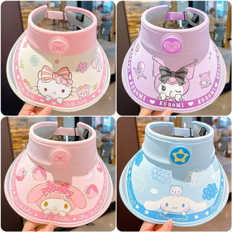 

Sanrio Sun Hat Hello Kitty Kuromi Sunscreen Hat Anime Cartoon Kawaii Cinnamoroll My Melody Student Campus Outdoors Portable
