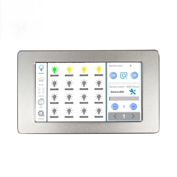 7 Inch Dali  Touch Screen Brightness Dimming Panel With Sensitive Touching Smart Led Light Controller