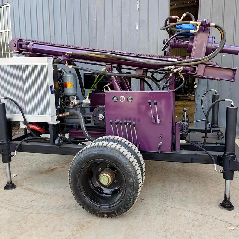 Customized 300M Wheeled Water Well Drilling Rig Compact Structure Fast Drilling Speed Convenient Transportation Drilling Machine