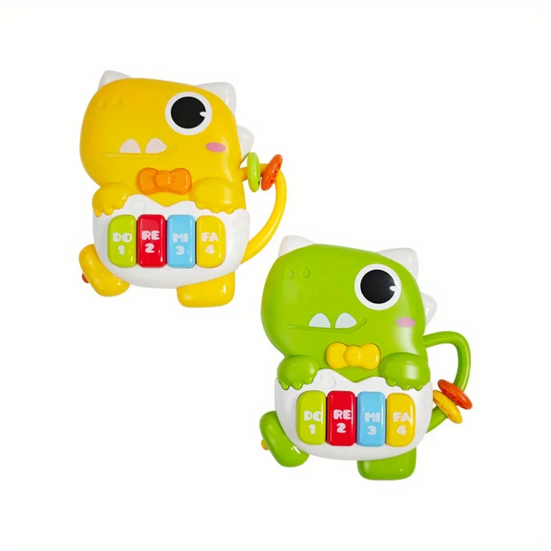 Kids Sound And Light Dinosaur Children's Cartoon Finger Electronic Piano Toys Early Education Puzzle Music Toys for Toddler