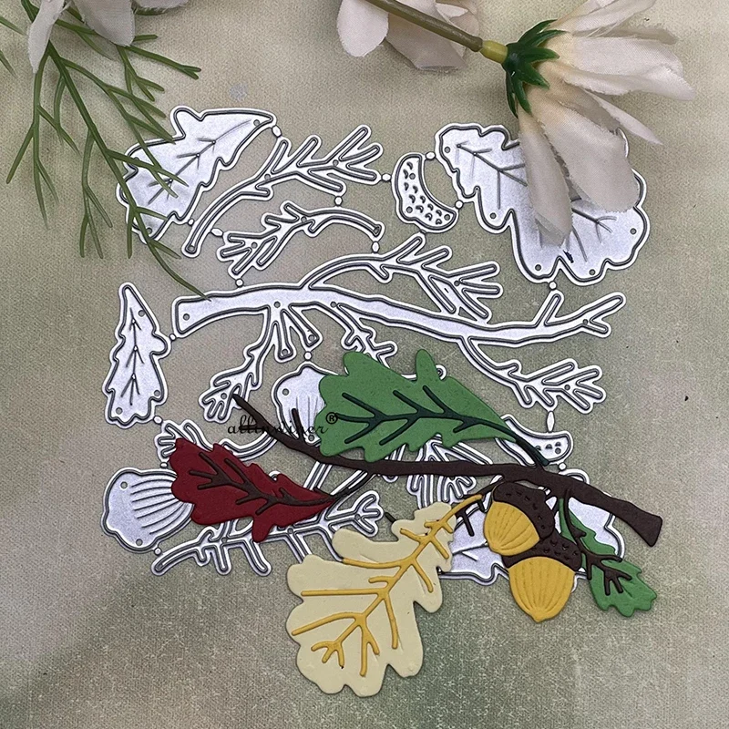 

Pine cone leaf decoration Metal Cutting Dies for DIY Scrapbooking Album Paper Cards Decorative Crafts Embossing Die Cuts