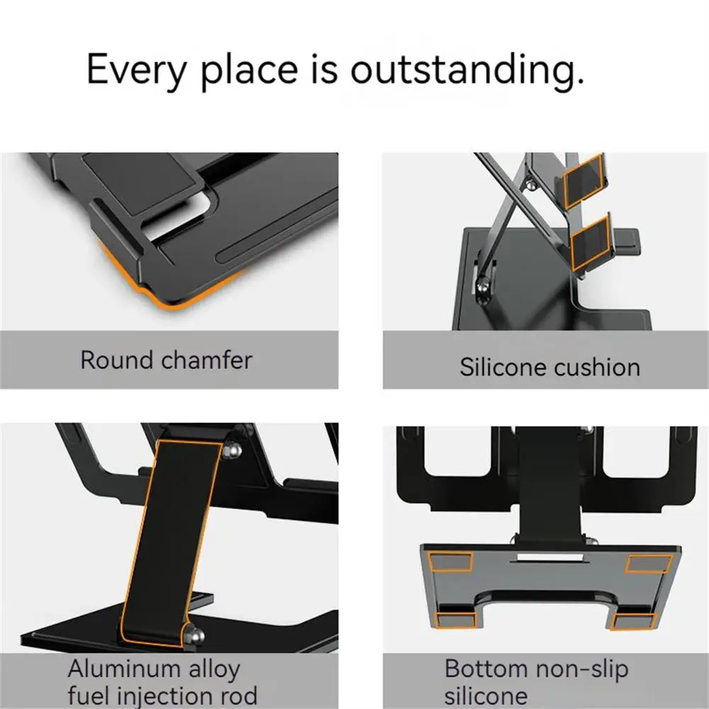 Support pliable réglable pour ordinateur portable, tablette, téléphone portable, support rapide, bureau à domicile, T17