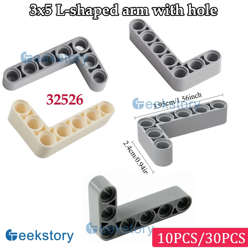 

Modified Bent Thick 3x5 L-shaped 10PCS/30PCS MOC Building Blocks with Hole 32526 Assembled Toys Model Technology Bricks Parts