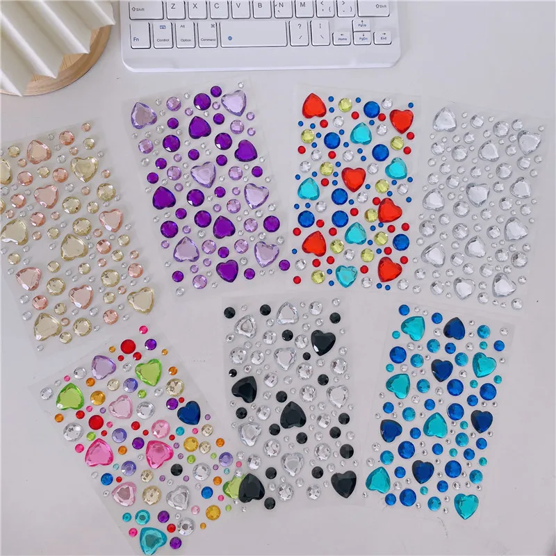 3D Bright Glitter Stickers for The Face crystals Rhinestone Diy Facial Stickers Temporary New Jewelry Sticker Festival Makeup