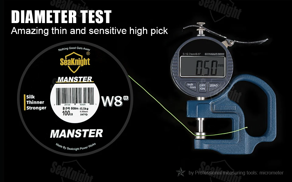 SeaKnight 8-Strang Multifilament PE Geflechtschnur Korrosionsbeständig Beschichtet 300M/150M W8 II Angelschnur – Detail 13