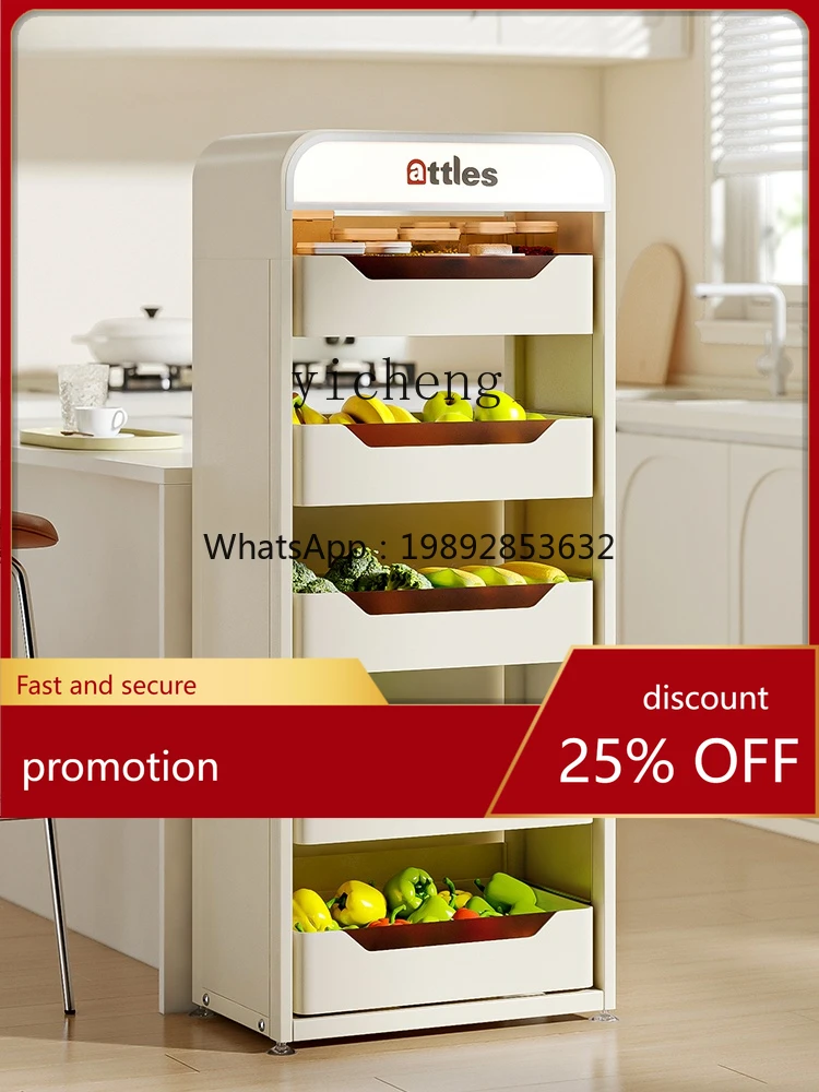 

CZ Storage Rack Multi-Layer Pull-out Fruit and Vegetable Storage Rack Household Floor Vegetable Storage Cabinet