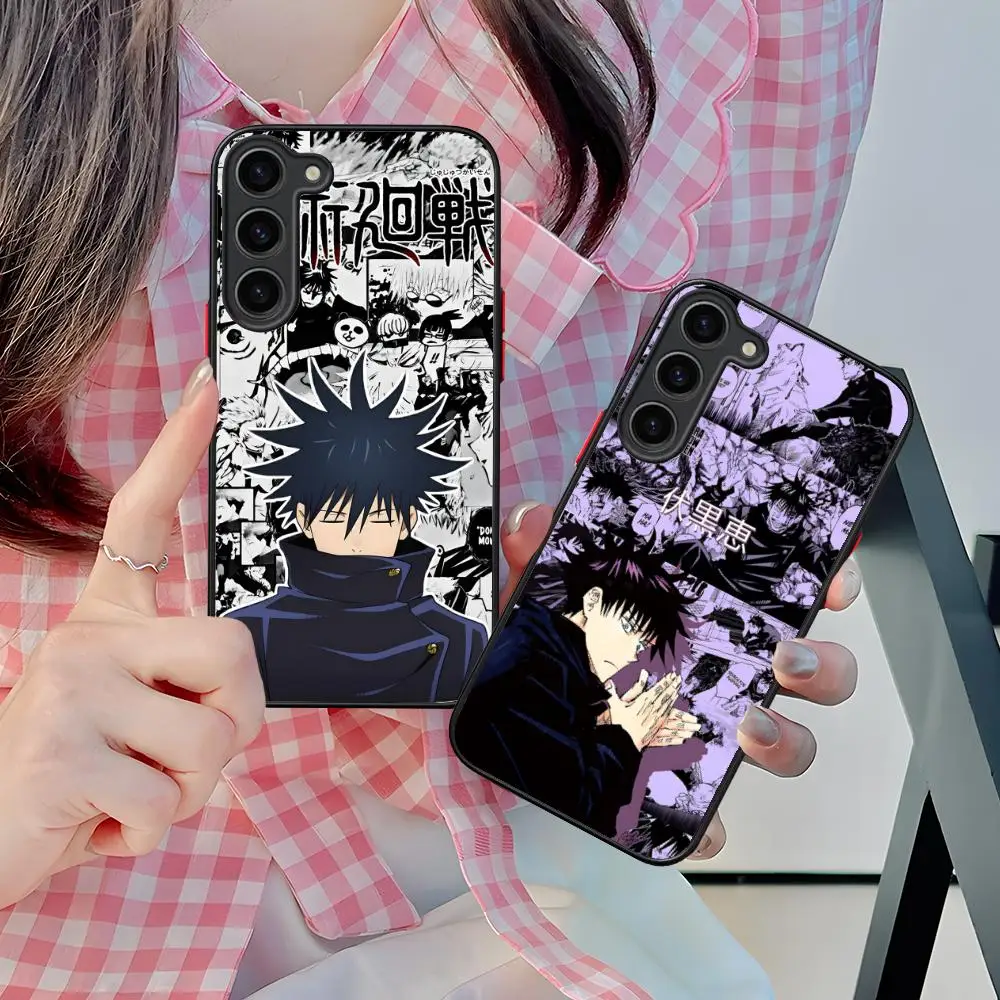 JJK Megumi Phone Case for Samsung Galaxy S26 S25 S24 S23 S22 S21 Plus FE Ultra Skin Feel Shockproof Cover