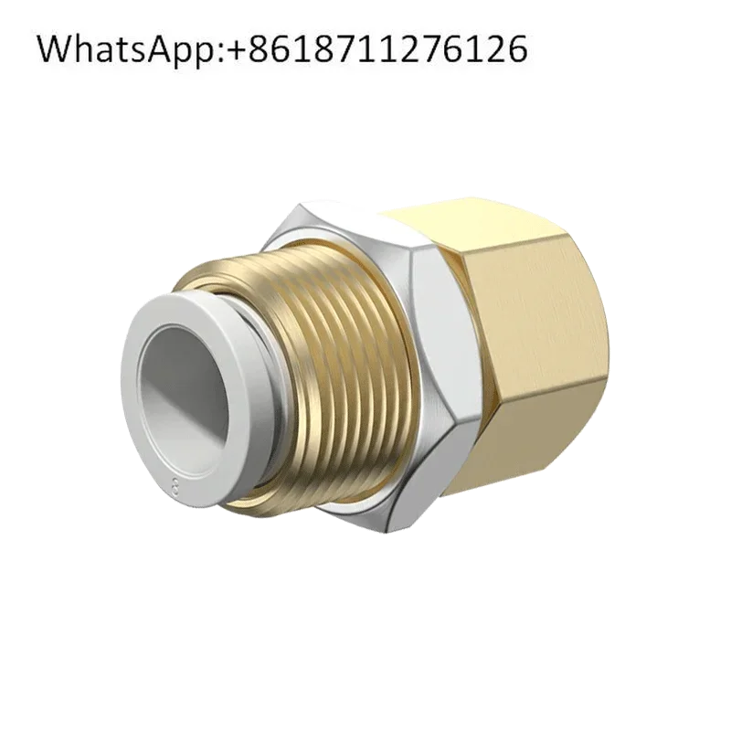 Trachea quick plug connector Trachea nickel-plated connector through plate self-locking KQ2E- 4/6/8/10/12-01/03