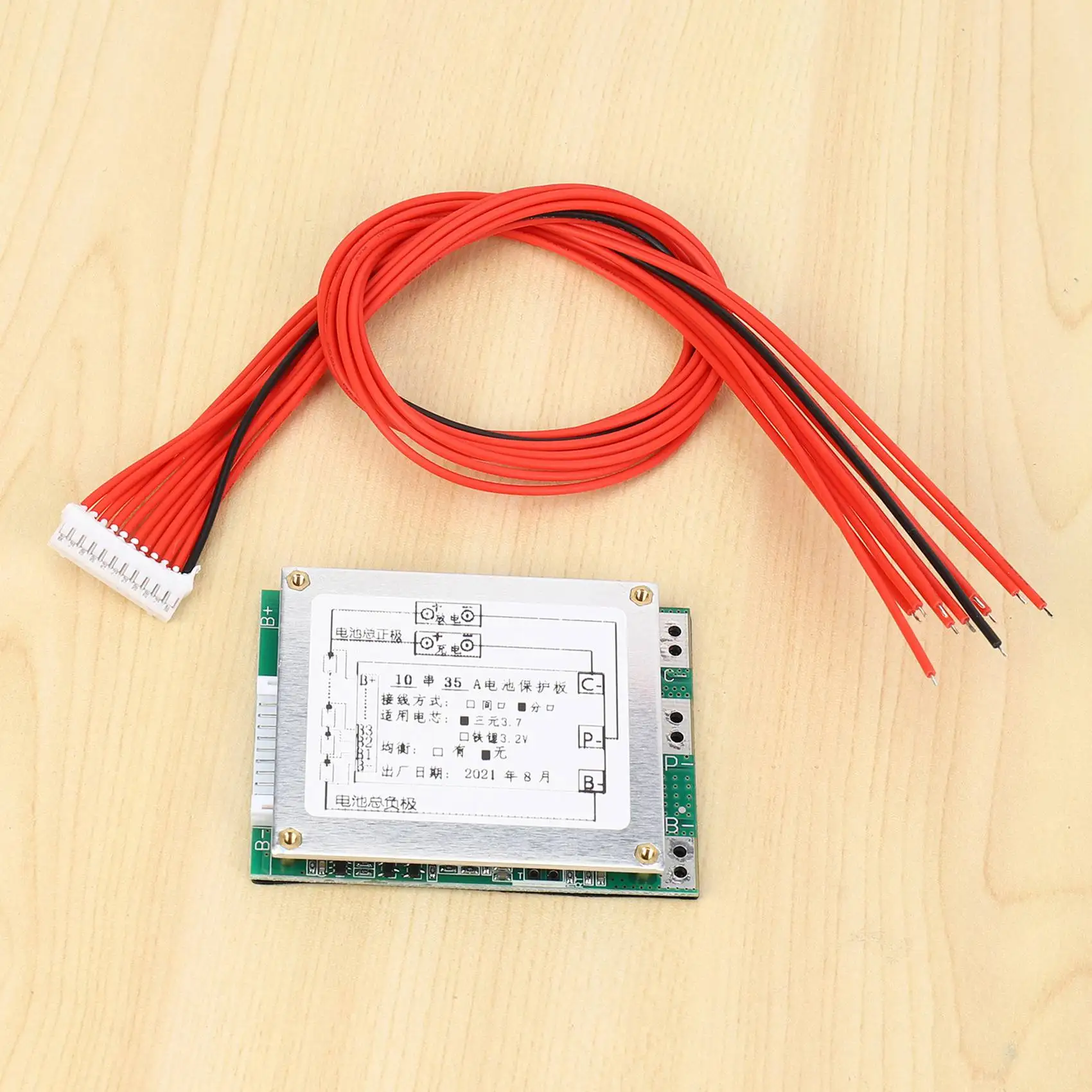 Placa de protección de batería de Li-Ion 10S, 36V, 35A, Bms, Pcb para bicicleta eléctrica, Scooter