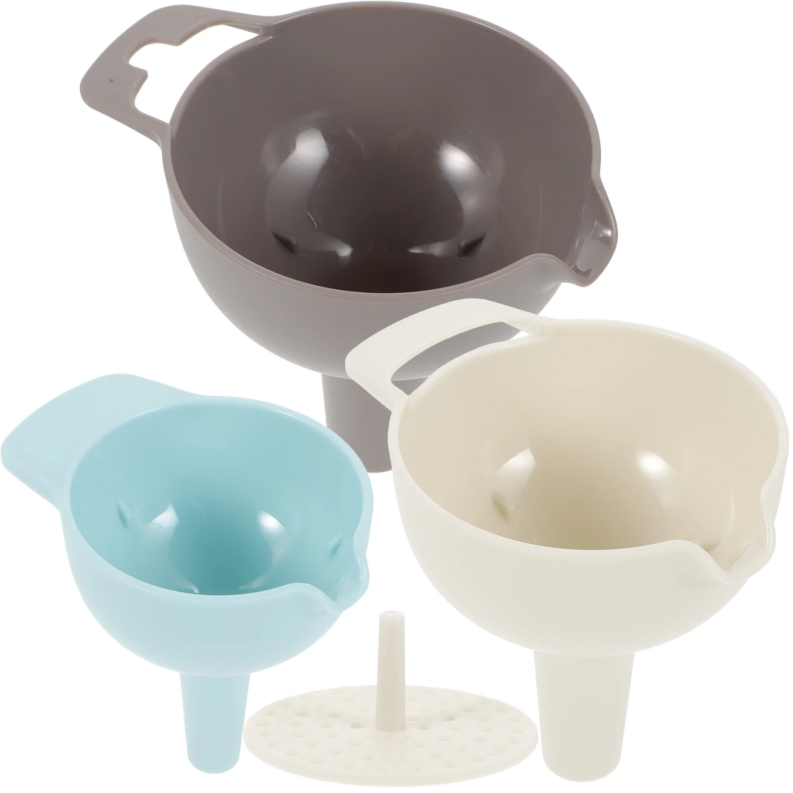 

1Set Multifunctional Mini Plastic Funnels Oil Liquid Filling Kitchen Supply Small Bottle Funnels Detachable Wide Mouth Spill