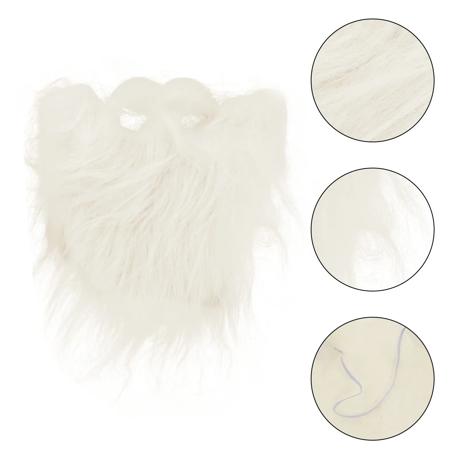 

2Pcs Santa Claus Artificial Beard for Christmas Party Props Facial Hair Fake Cloth Mustache Large Dense Reusable