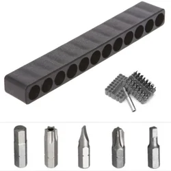 1x 12 Holes Screwdriver Bit Holder Hex Shank Bit Holder Plastic Batch Head Storage Case Tool Drill Bit Stand Power Tool Parts