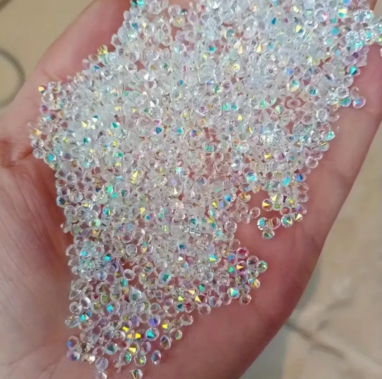 1 saco Aprox.1400 pçs mini prego strass micro 1.2mm prego areia pixie cristais iridescente ab bling pequenas contas de açúcar encantos do prego *