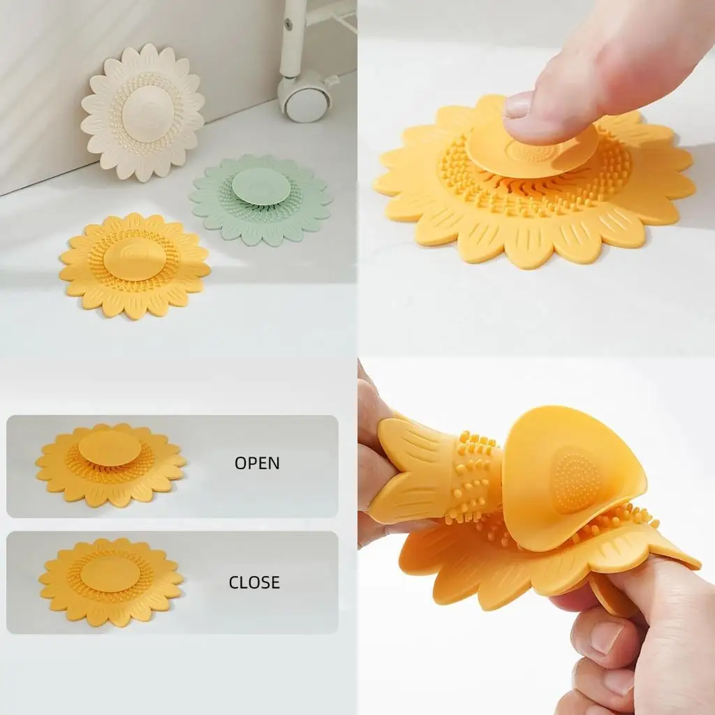 

Silicone Sink Drain Plug Hair Catcher Universals Sink Drain Stopper Cover high quality