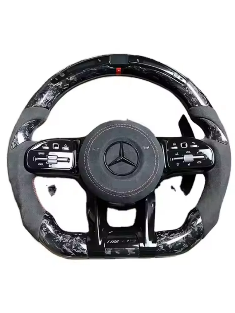 For w211 Mercedes Benz steering wheel carbon fiber w212 W206 old to new decoration W213 interior modification