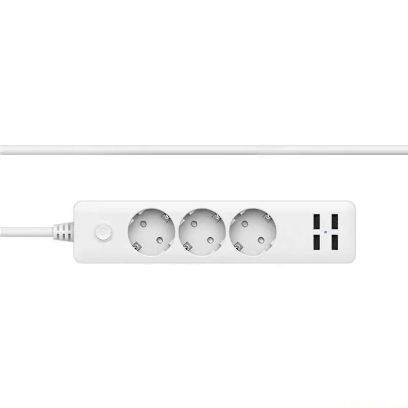 E56B MultiDevice Charging Station Power Strips with 4 USB Port and 150cm Cord
