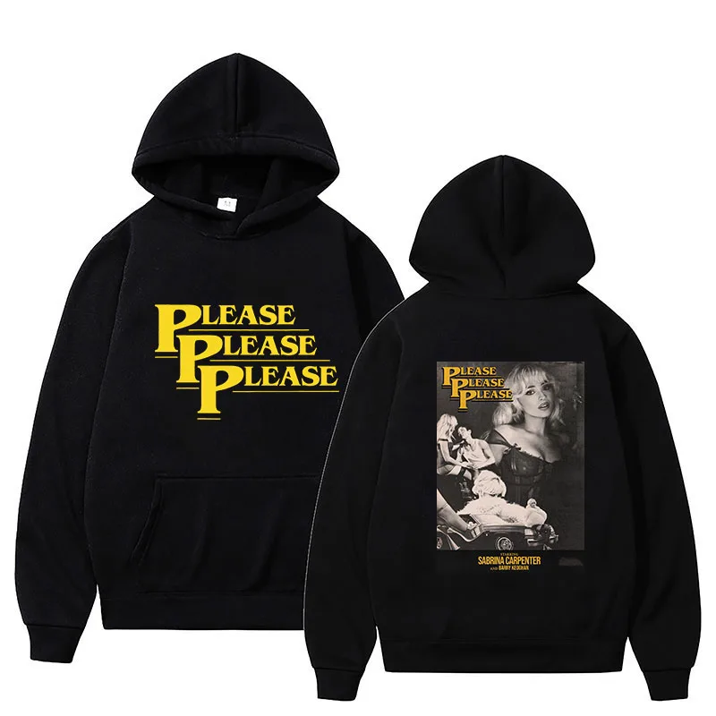 Sabrina Carpenter Hoodie Men Please Please Please Sweatshirts Letter Printing Hoodies Fleece Pullovers Fashion Unisex Streetwear