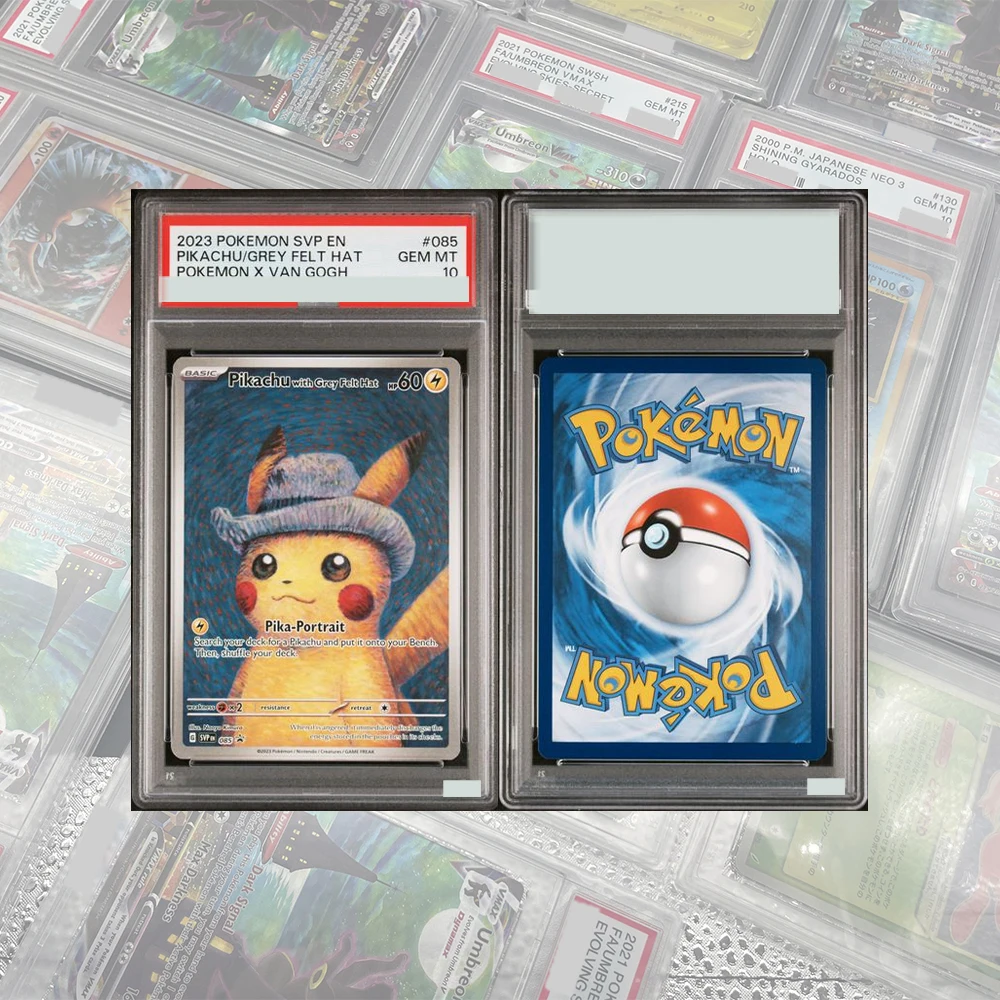 Grey Felt Hat Van Gogh Full Art Promo SVP English #085 DIY Proxy PTCG Graded Collection Card GEM MT10 Holographic Labels Gifts - view 4
