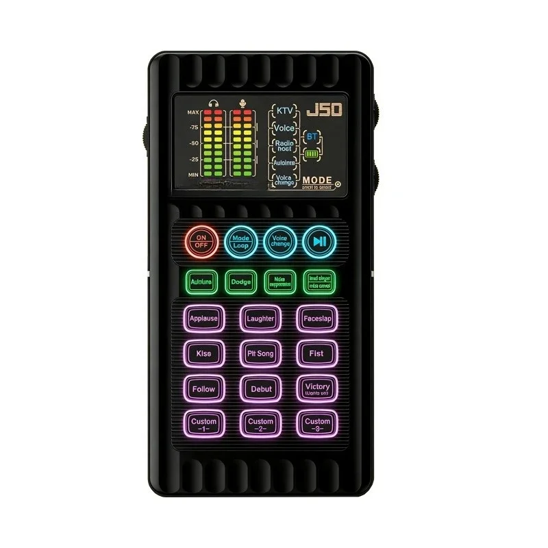 Outdoor sound card singing portable small live sound card recording video k song multi-function sound card live broadcast full
