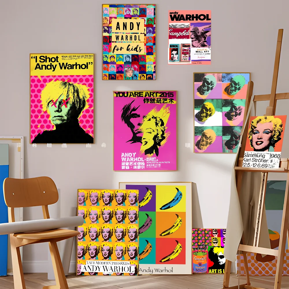 Andy Warhol Canvas Painting Vintage Posters Sticky Vintage Room Home Bar Cafe Decor Kawaii Room Decor