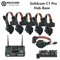 Hollyland Solidcom C1 Pro Wireless Intercom Headset System with Hub Base for 5 Users ENC Noise Cancellation Full-Duplex AB Group