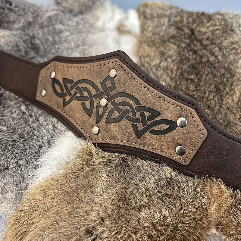 

Nordic Viking Tiara Unisex PU Leather Head Ring Viking Crown Headwear Medieval Noble Knight Warrior Headband Cosplay Props 2026