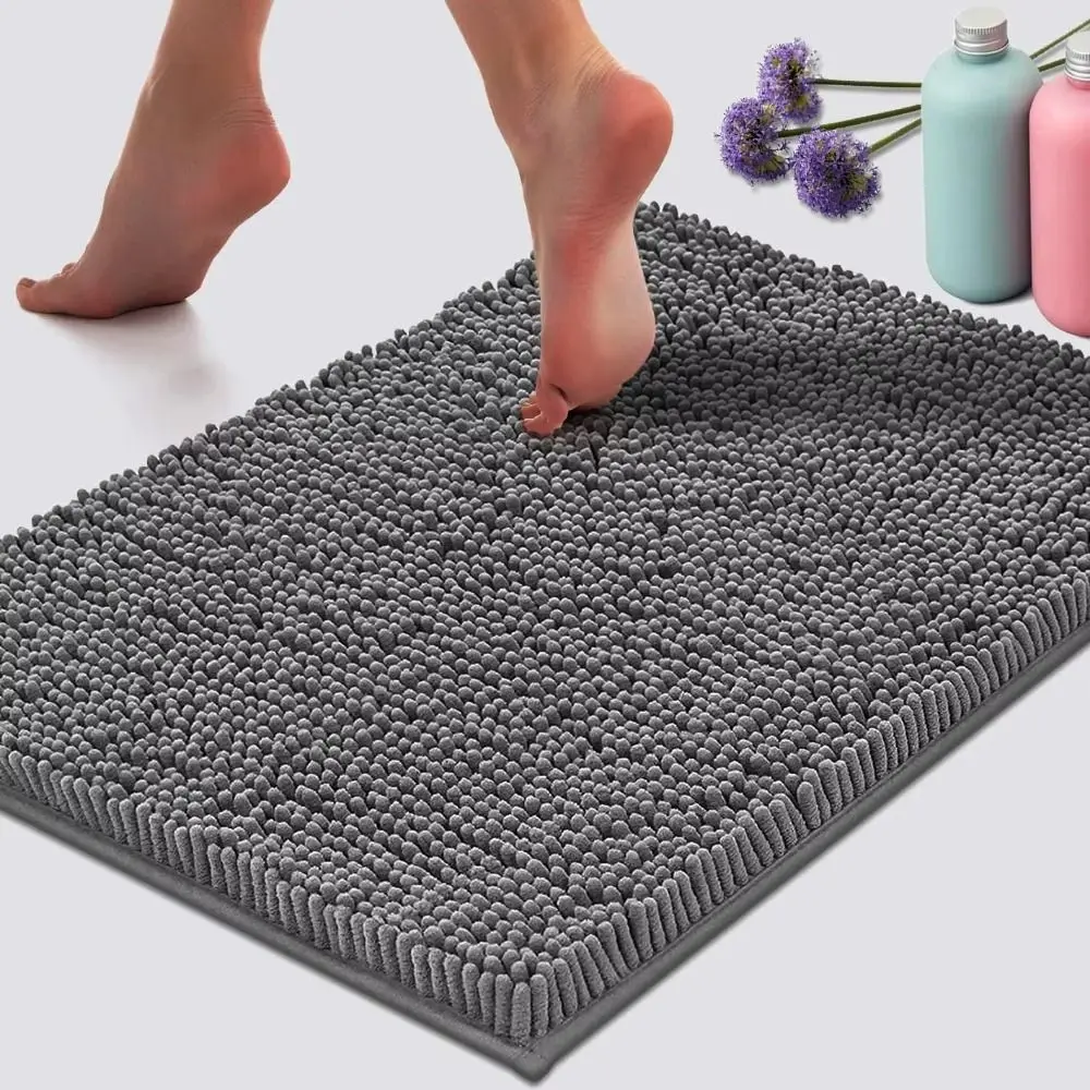 Neue 40*60 cm Badematte Anti Schimmel Chenille Anti Slip Badematte Extra Weiche Maschine Waschbar Dusche Matte