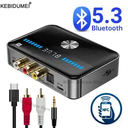 NFC Bluetooth 5.3 Ontvanger Zender RGB Audio Adapter 3.5MM AUX RCA Coaxiale Optische DAC Converter voor TV PC Auto speaker