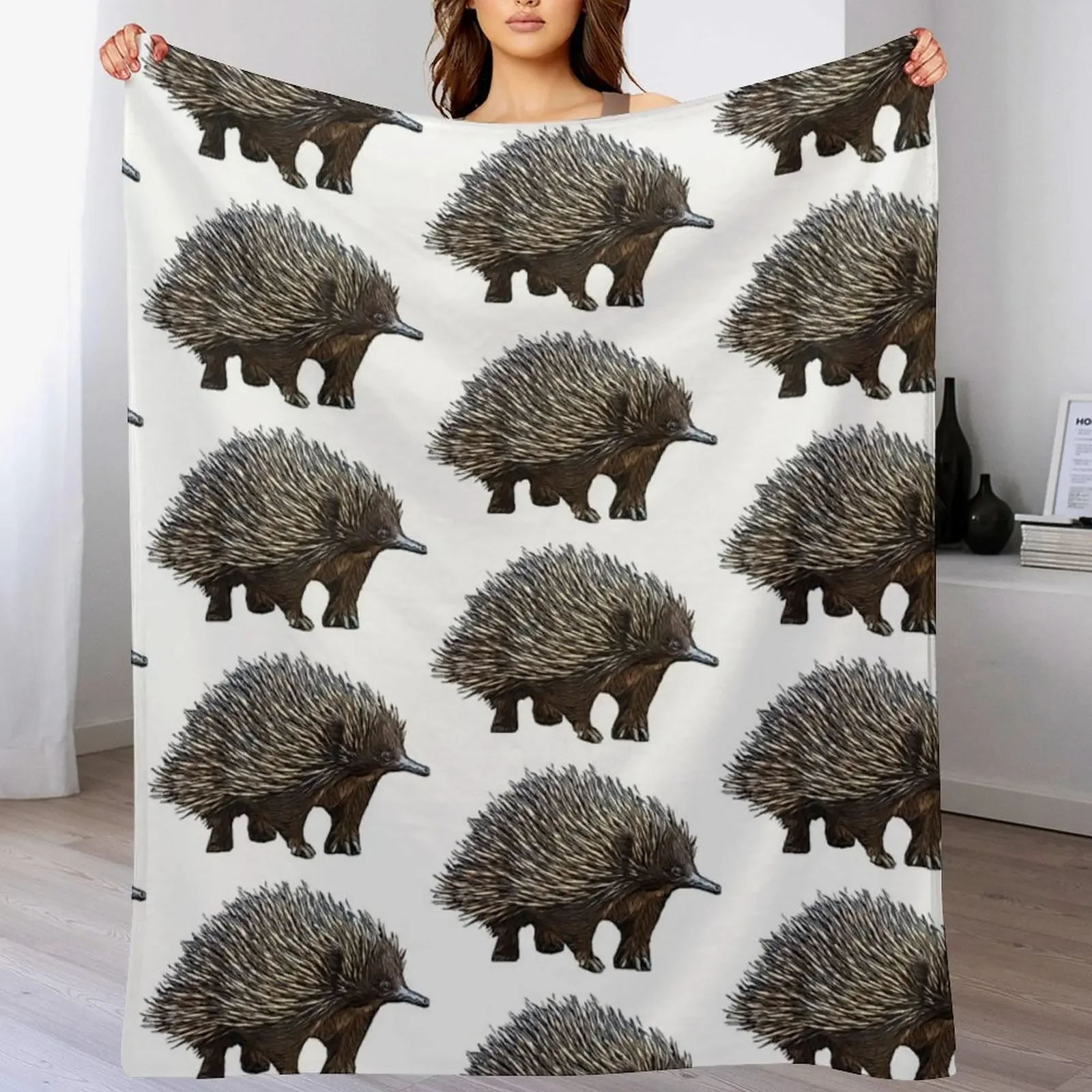 Echidna Throw Blanket Cute Plaid Decorative Beds Blankets