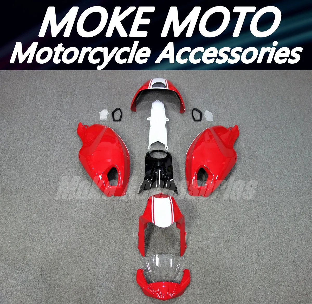 Motorcycle Fairings Kit Fit For Monster 696/796/795/m1000/m1100 2009 2010 2011 Bodywork Set White Red ABS Injection NEW