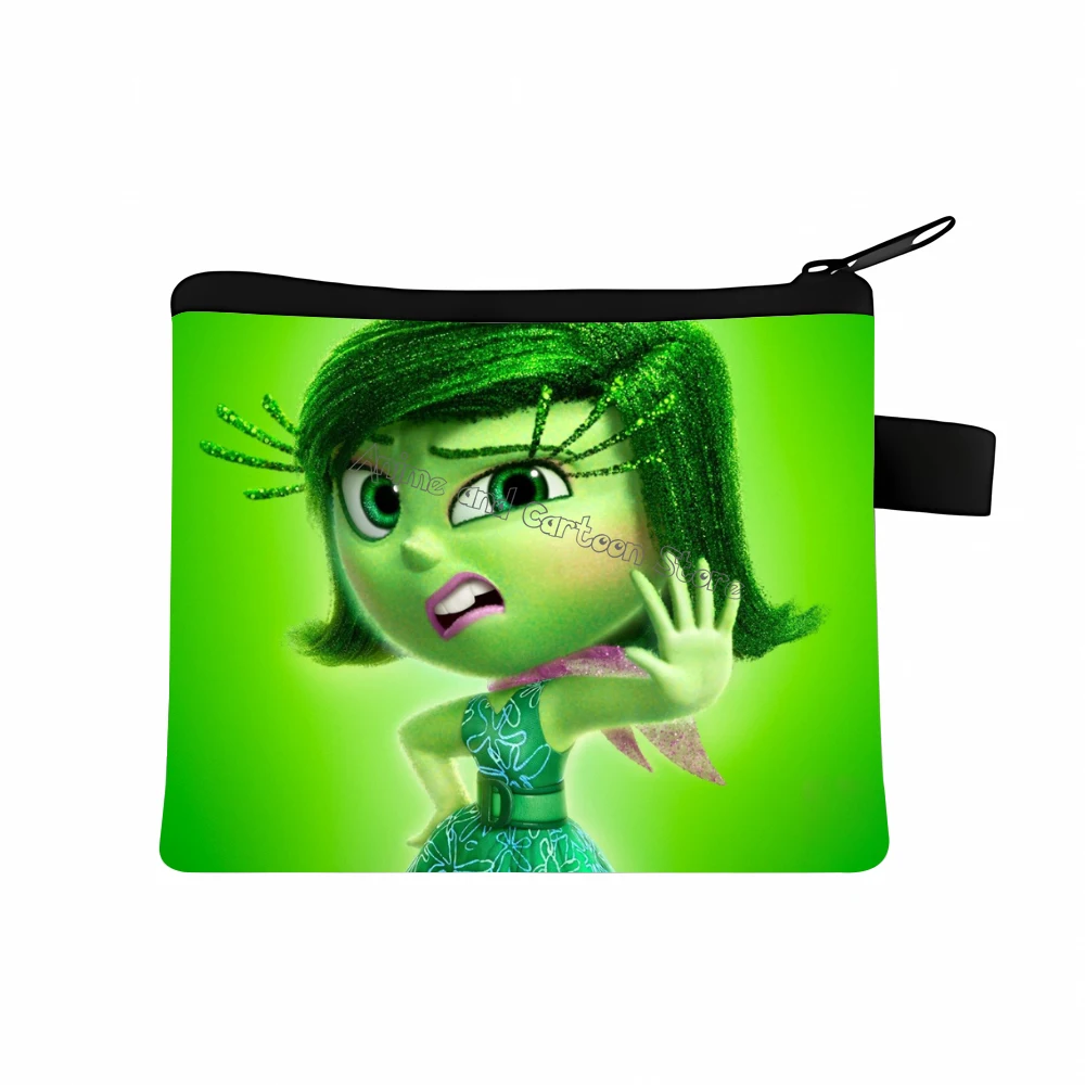 Disney Inside Out 2 Coin Purse Cute Cartoon Zipper Wallet Square Card Bag Children Pocket Pack Card Holder Storage Bag Kids Gift