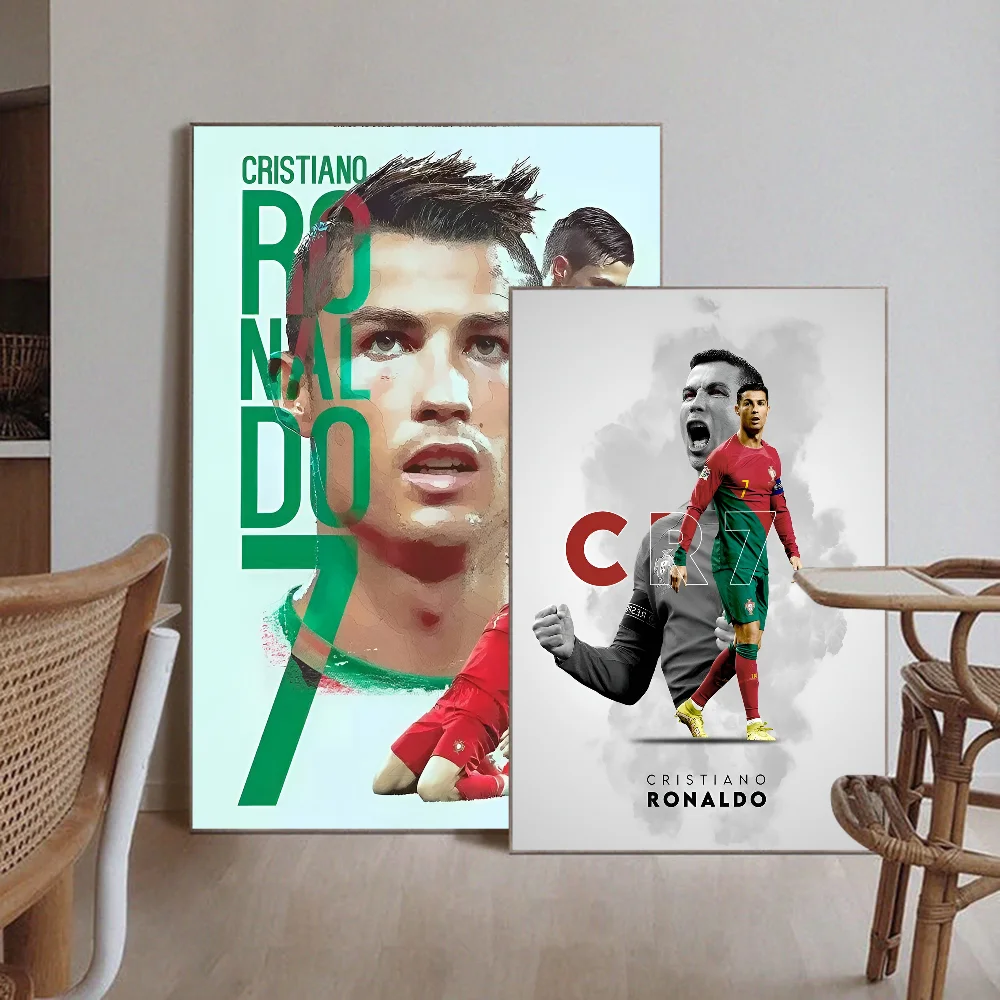 C-Cristiano R-Ronaldo CR7  Self-adhesive Art Poster Whitepaper Prints Posters Artwork Home Decor