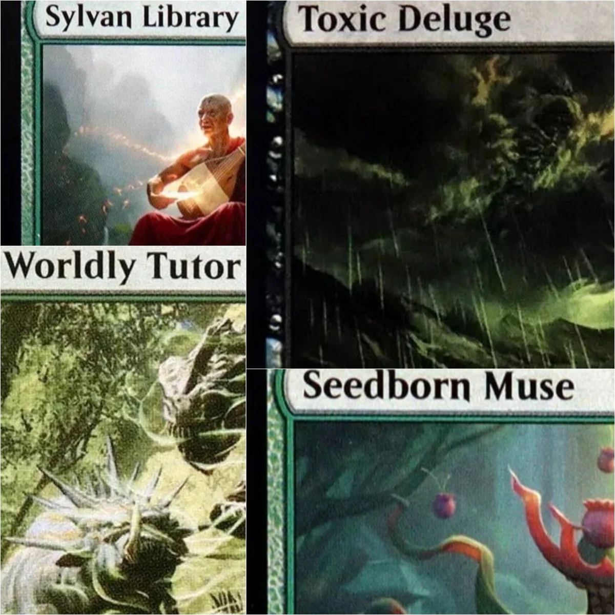 

Reanimate/Seedborn Muse/Worldly Tutor/ Magical Proxy Black Quality Proxy Playing Cards Gathering Board Game Deck Trading Cards