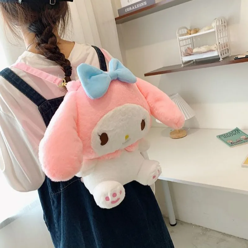 Sanrio Boneca De Pelúcia Mochila Para Meninas, Personagem De Desenhos Animados De Anime, Minha Melodia, Boneca Cinnamoroll, Bolsa De Ombro, Quarto, Acessórios Kawaii, Presente