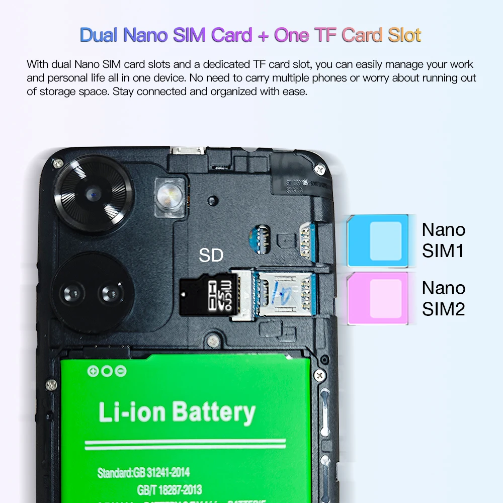 JCTKJ-Camon 20 Pro, smartphone Android da 8,1 pollici, 16 GB ROM 2 GB RAM, batteria da 2000 mAh, telefono cellulare, fotocamera 2 + 8 MP, doppia SIM, telefoni cellulari