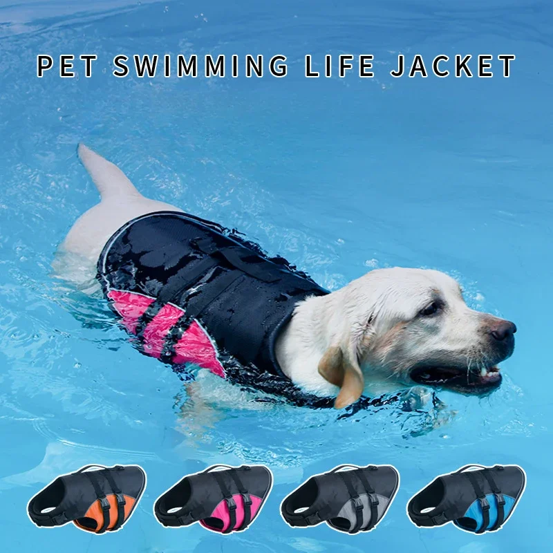

Adjustable Dog Life Jacket with Rescue Handle Sport Safety Rescue Vest Dog Clothes Puppy Float Swimming Suit for All Pet Dogs