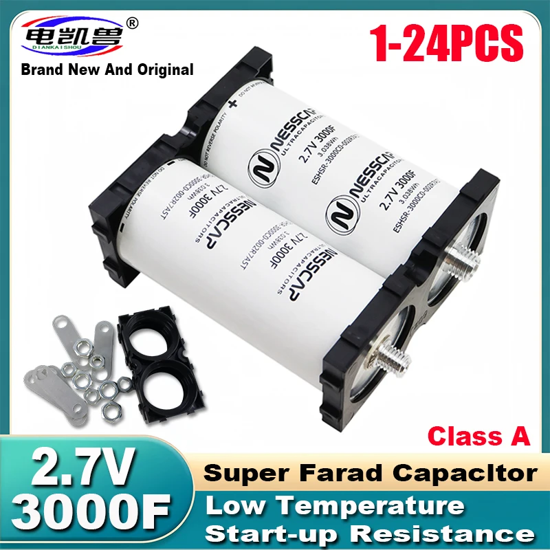 New 2.7V 3000F Super Farad Capacitor High Current Large Capacity Can Be Used To Automotive Rectifier Module 16V500F*6 2.8V 3000F